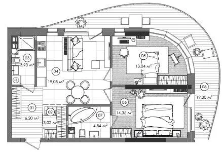 ЖК Creator City — 70.2 м²