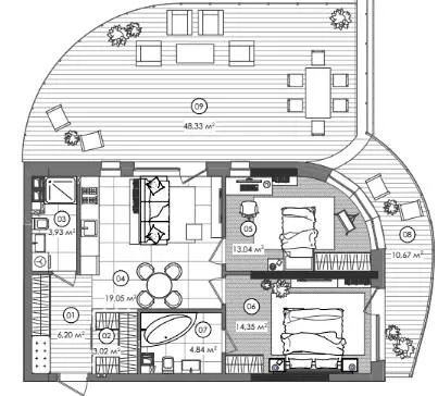 ЖК Creator City — 82.1 м²