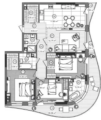 ЖК Creator City — 117.6 м²