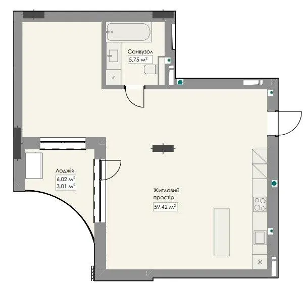 ЖК Novem — 68.2 м²
