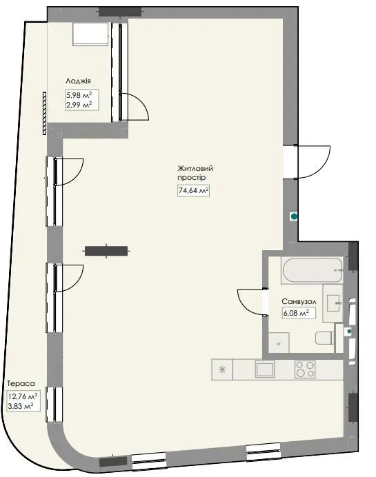 ЖК Novem — 87.5 м²