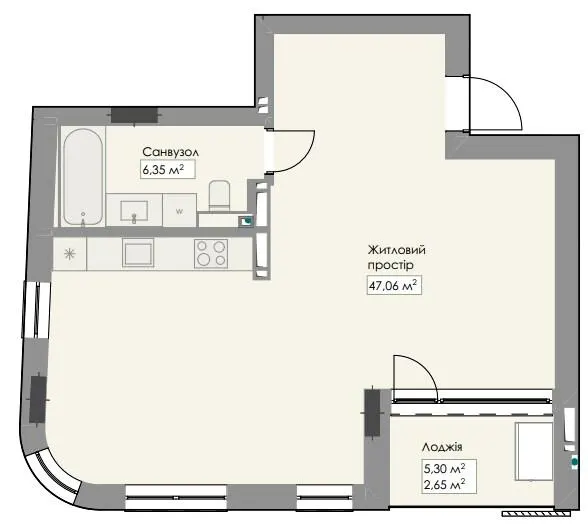 ЖК Novem — 56.1 м²
