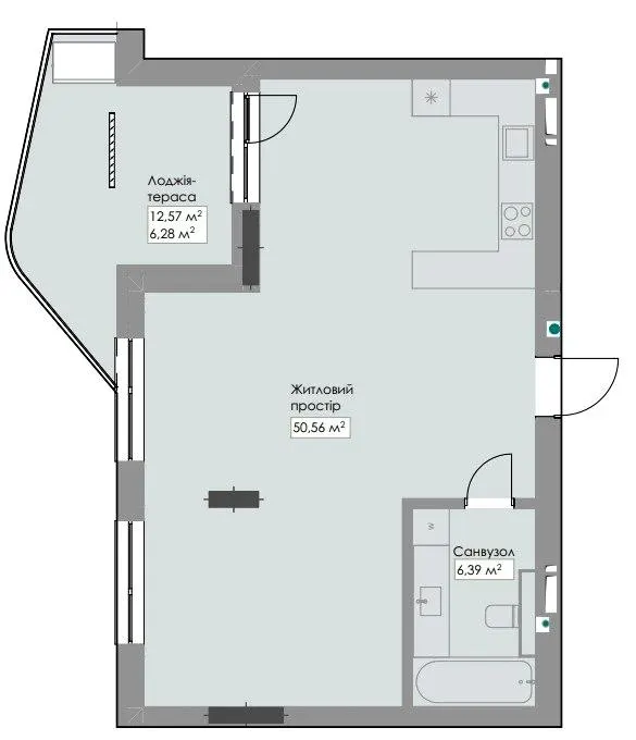 ЖК Novem — 63.2 м²