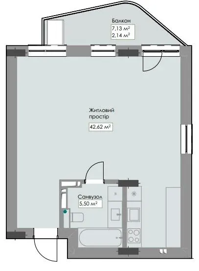 ЖК Novem — 50.3 м²