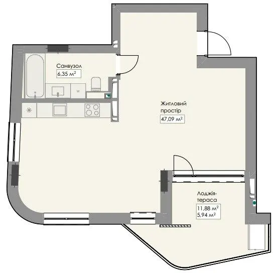 ЖК Novem — 59.4 м²