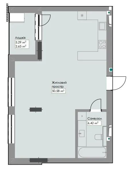 ЖК Novem — 59.7 м²