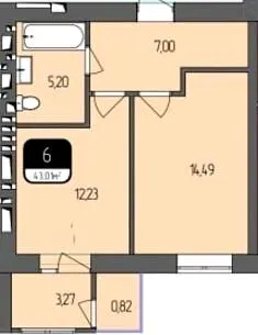 ЖК АНТА — 43 м²