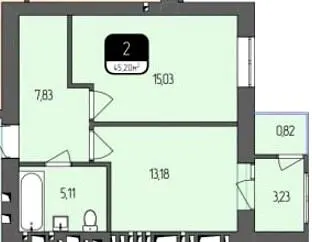 ЖК АНТА — 45.2 м²