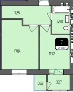 ЖК АНТА — 45.6 м²