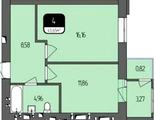 ЖК АНТА — 45.7 м²