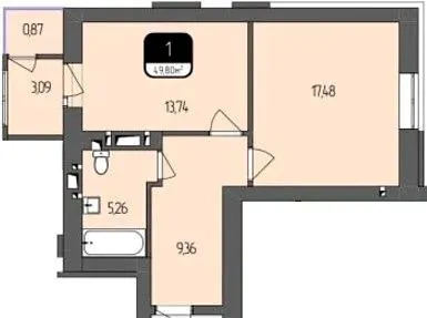 ЖК АНТА — 49.8 м²
