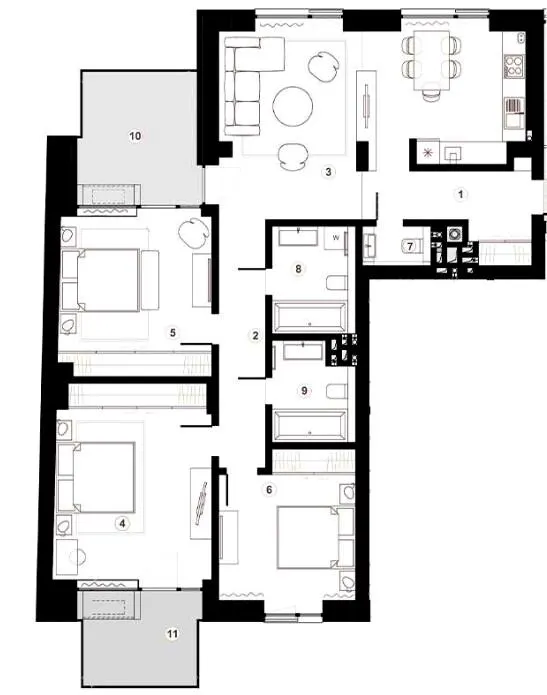 ЖК Княжий Холл — 115.4 м²