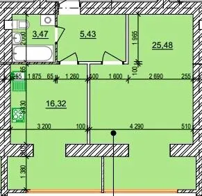 ЖК Калина — 50.7 м²