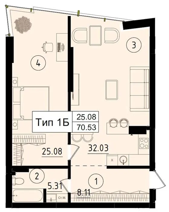 ЖК Royal Park — 70.5 м²