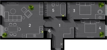 3-комнатная квартира, 90 м², вул. Хіміків, 29, Пасечная — фото 1