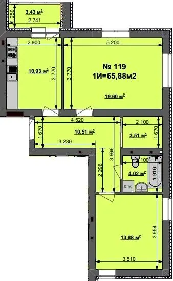 ЖК Grand Comfort — 65.9 м²