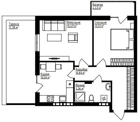 ЖК FAMILY HOUSE — 62.9 м²