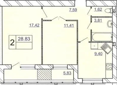 ЖК Grand Royal — 58.2 м²