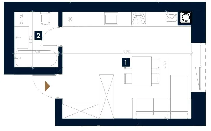 ЖК ATMOSFERA — 26.7 м²