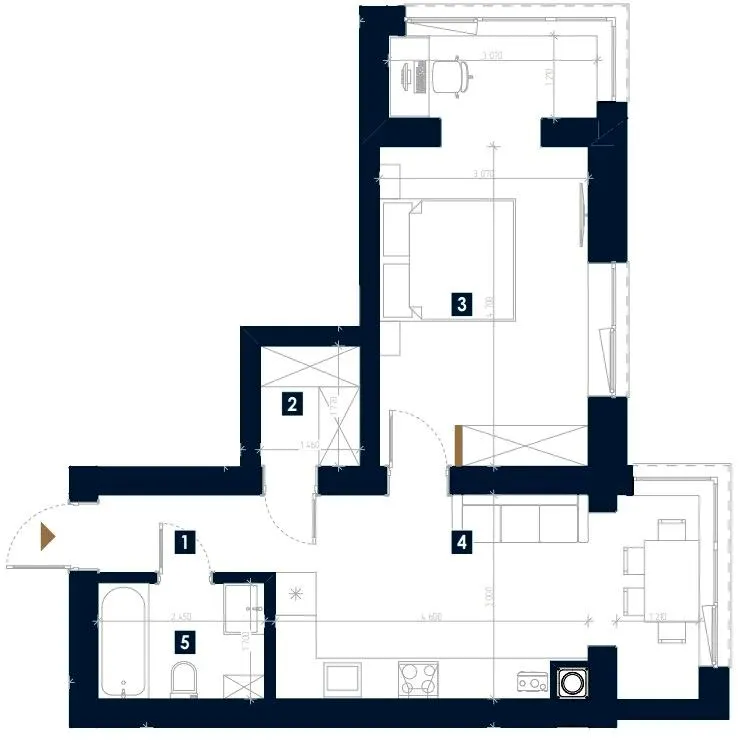 ЖК ATMOSFERA — 47.3 м²