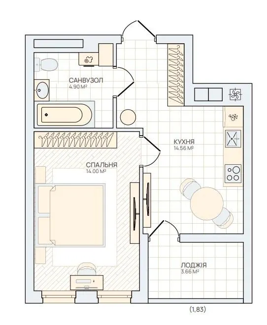 Smart City — 35.3 м²