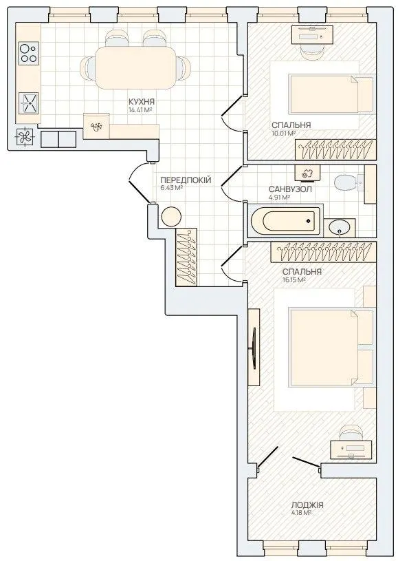 Smart City — 56.1 м²