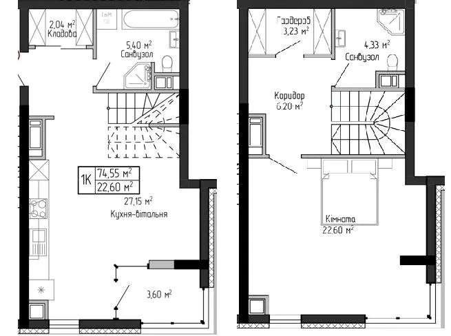 ЖК Спортивний — 74.6 м²