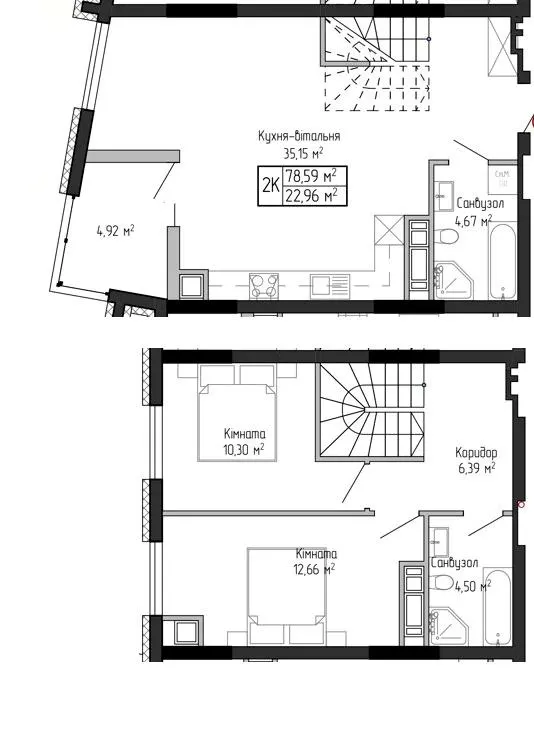 ЖК Спортивний — 78.6 м²