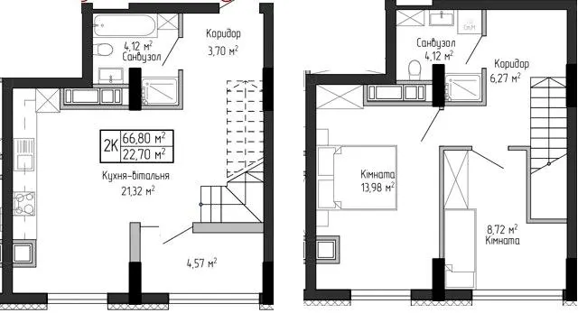 ЖК Спортивний — 66.8 м²