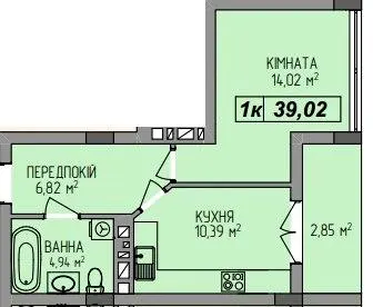 ЖК AurA — 39 м²