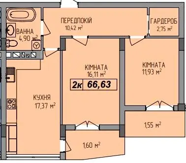 ЖК AurA — 66.6 м²