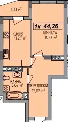 ЖК AurA — 44.3 м²
