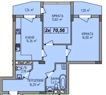 ЖК AurA — 70.6 м²