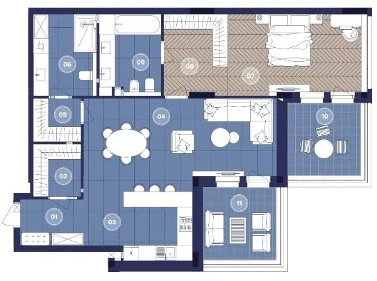 ЖК Dnipro Island — 91.9 м²