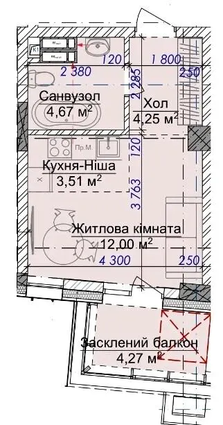 ЖК VILNYI — 29.2 м²