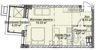 ЖК VILNYI — 37 м²