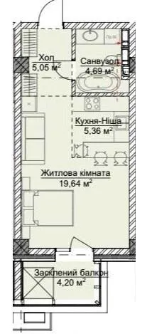 ЖК VILNYI — 39.1 м²