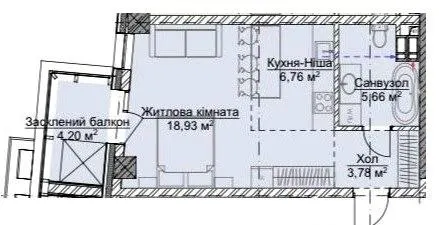 ЖК VILNYI — 39.4 м²