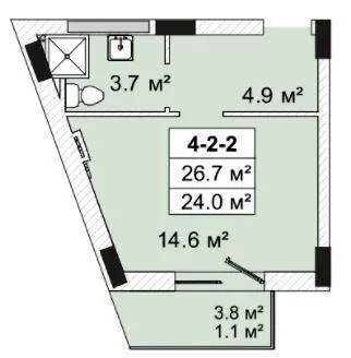 ЖК Golden City — 26.7 м²
