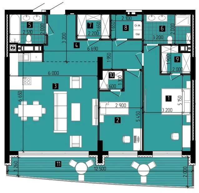 ЖК Lake City — 118.1 м²