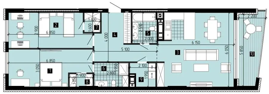 ЖК Lake City — 110.6 м²