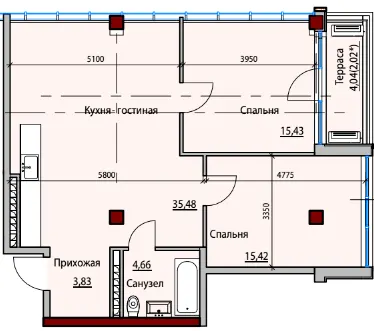 ЖК ITOWN ART — 79 м²