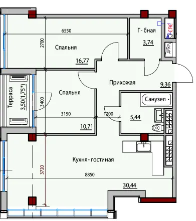 ЖК ITOWN ART — 81.5 м²