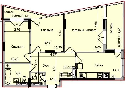 ЖК Панорама — 82.2 м²