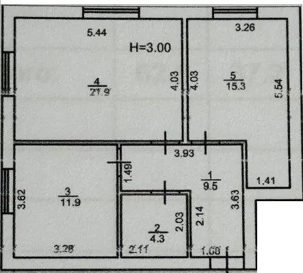 ЖК Інститутська — 62.9 м²