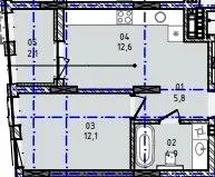 ЖК Nova City — 37.5 м²