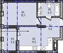 ЖК Nova City — 36.3 м²
