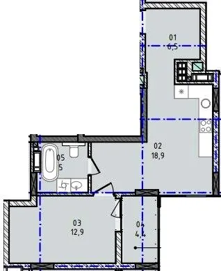 ЖК Nova City — 47.7 м²