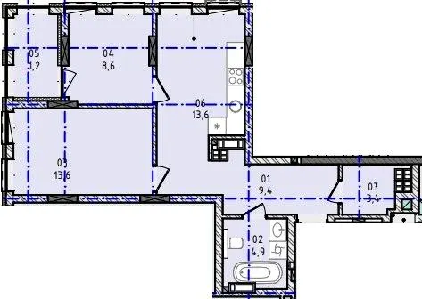ЖК Nova City — 54.7 м²
