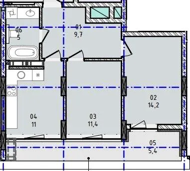 ЖК Nova City — 56.7 м²